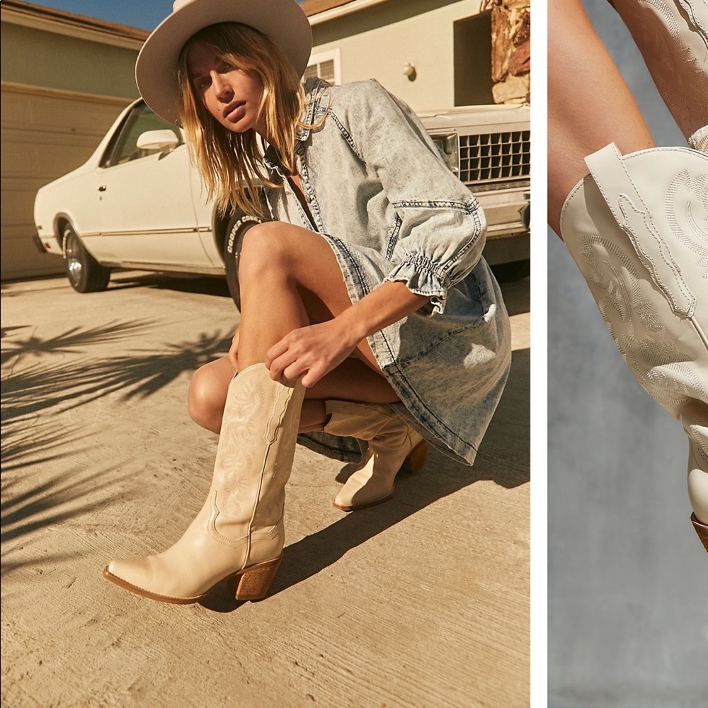 BRAND NEW NEVER WORN SOLD OUT dagget western Jeffery Campbell boots in latte